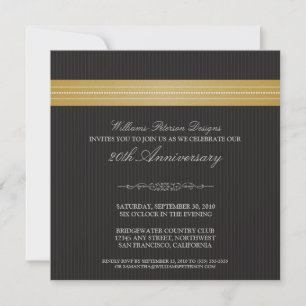 Invitation au ruban d'événements d'entreprise (or)