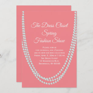 Invitation au salon de mode Coral and Pearls