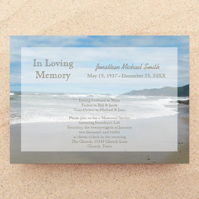 Invitation au service commémoratif (Créateur téléchargé)