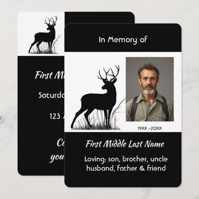 Invitation au service commémoratif Cerf de scène e (Devant / Derrière)