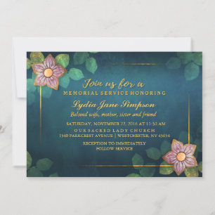 Invitation au service commémoratif Turquoise Gold