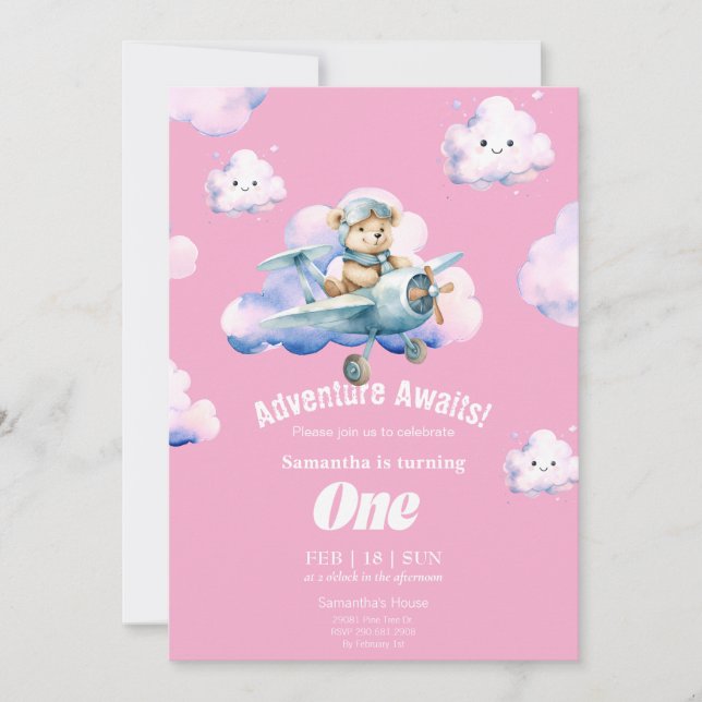Invitation au Sky Safari pour le premier anniversa (Devant)