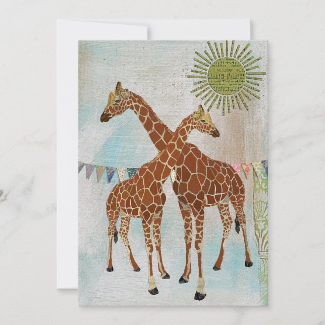 Invitation au soleil Baby shower de Giraffes (Devant)