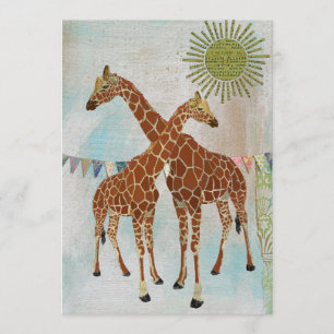 Invitation au soleil Baby shower de Giraffes