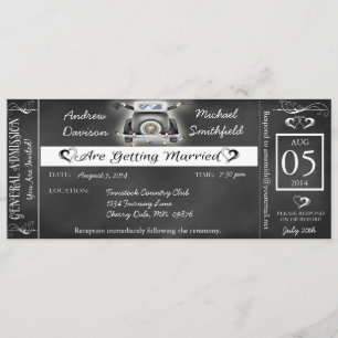 Invitation au style de billet en tableau de bord M