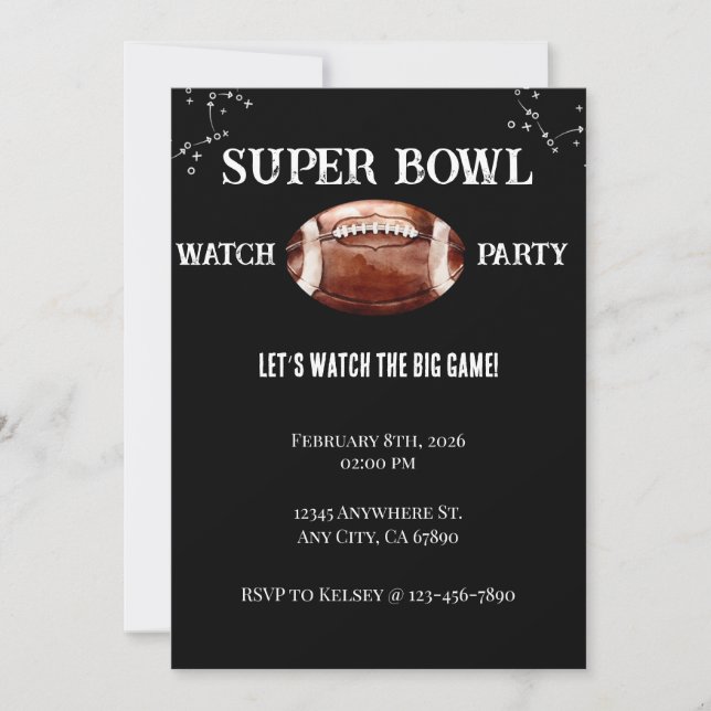 Invitation au Super Bowl (Devant)