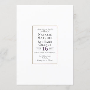 INVITATION AU TEXTE MODÈLE 1 ÉLÉGANT CLASSIQUE