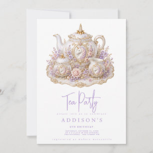 Invitation au thé d'anniversaire