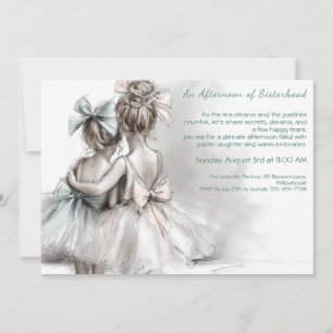 Invitation au thé de jour de la sœur romantique
