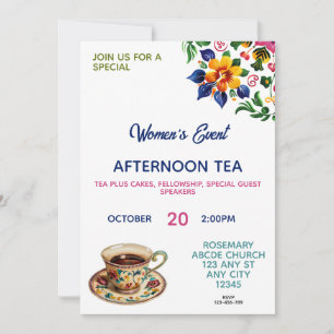 Invitation au thé de la Fraternité des Femmes Chré