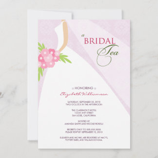 Invitation au thé de la mariée en tenue Mariage (l