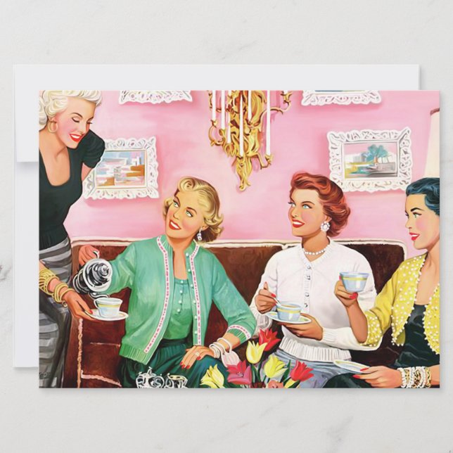 INVITATION AU THÉ DE L'APRÈS-MIDI DES ANNÉES 1950 (Devant)