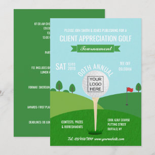 Invitation au tournoi de golf de l'entreprise