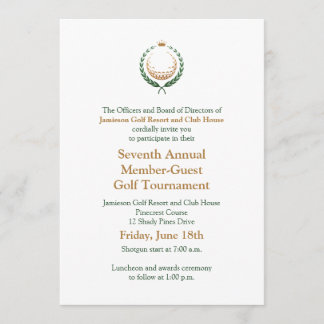 Invitation au tournoi de golf d'entreprise