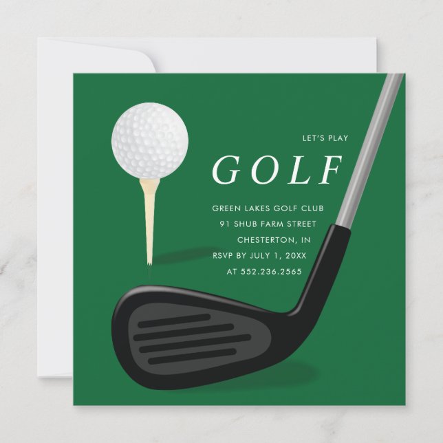 Invitation au tournoi de golf Green Golf Outing (Devant)