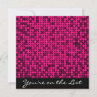 Invitation au verre rose chaud