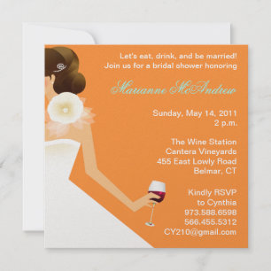 Invitation au vin de mariée