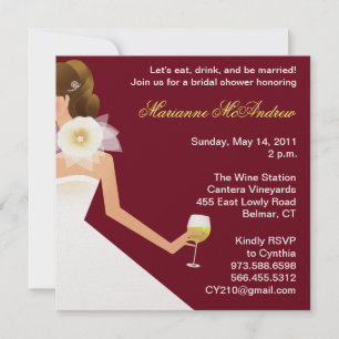 Invitation au vin de mariée