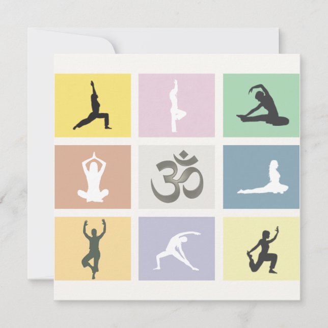 Invitation au yoga coloré et amusante (Devant)