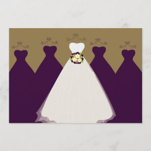 Invitation Aubergine et or nuptiales de la partie 311