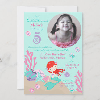 Invitation Auburn Mermaid Cinquième anniversaire