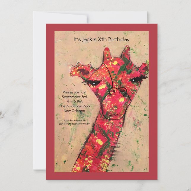 Invitation audacieuse abstraite de fête (Devant)