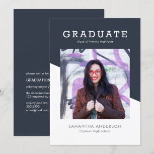 Invitation audacieuse d'obtention du diplôme de