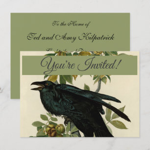 Invitation Audubon Raven Oiseau classique