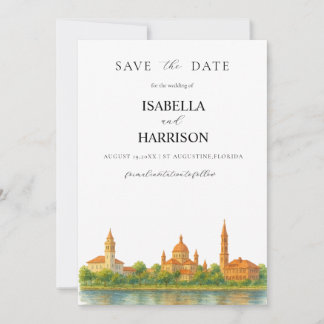 Invitation Augustine Skyline Save the Date Template
