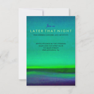 Invitation AURORA BOREALIS Bar Bat mitzvah Party Card