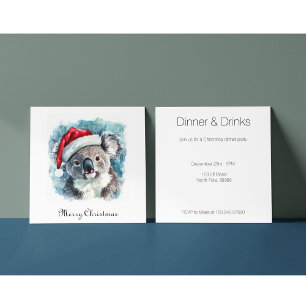 Invitation Aussie Noël Cheer, Koala Oear personnalisée