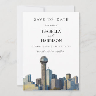 Invitation AUSTIN Dallas Save the Date Template