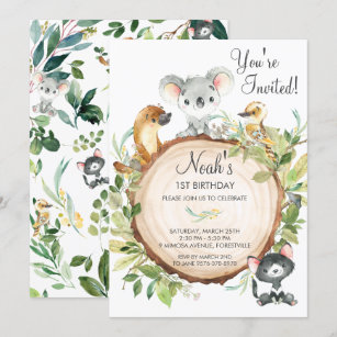 Invitations Faire Part Cartes Bebe Koala Zazzle