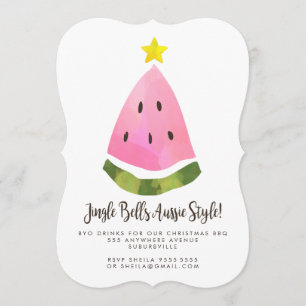 Invitation Australie Aussie Noël d'été Noël Noël Noël Fête du