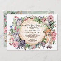 Australie Rustique Animaux autochtones Baby shower