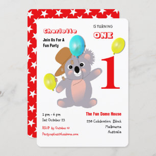 Invitation Australien Koala Bear mignonne Graphisme