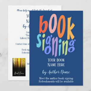 Invitation Auteur de la signature de livre Modern Party