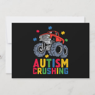 Invitation Autisme écrasant Monster Truck Sensibilisation Gar