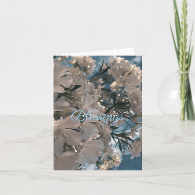 Invitation Autocollants floraux naturels Blessings (Devant)