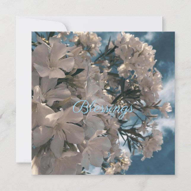 Invitation Autocollants floraux naturels Blessings (Devant)