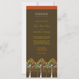 Invitation Automne Arbres Nature Mariage de automne moderne I