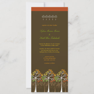 Invitation Automne Arbres Nature Mariage de automne moderne I