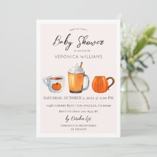 Invitation Automne Automne Citrouille Baby shower d'épices In