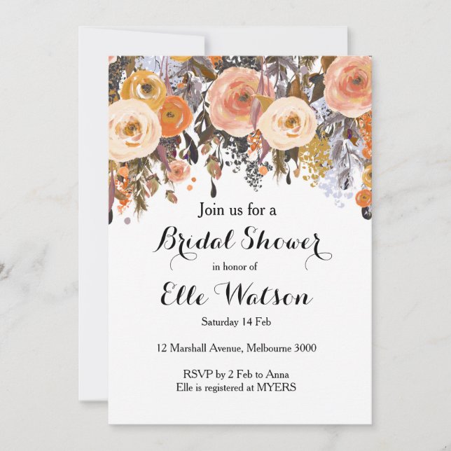 Invitation Automne automne dans l'amour nuptiale de douche In (Devant)