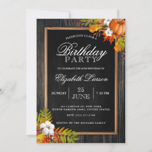 Invitation Automne Automne Russe fête d'anniversaire
