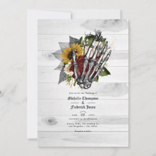 Invitation Automne Automne Rustique Floral Mariage gothique