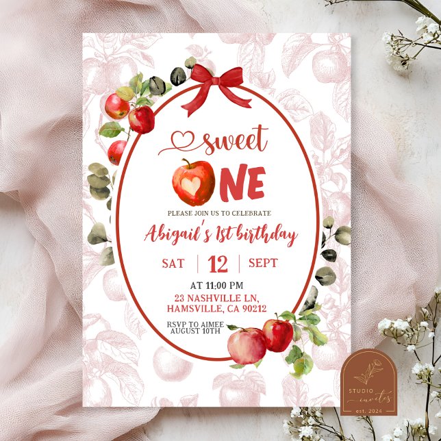 Invitation Automne Automne Toile Premier anniversaire (Créateur téléchargé)