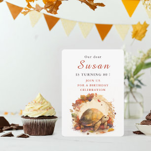 Invitation Automne / Autumn Vibes Tortoise - Anniversaire