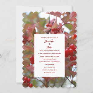 Invitation Automne Berries Rustique Automne Feuilles de jardi