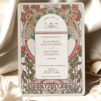 Automne Burange Orange Gold Mariage Art Nouveau Mu